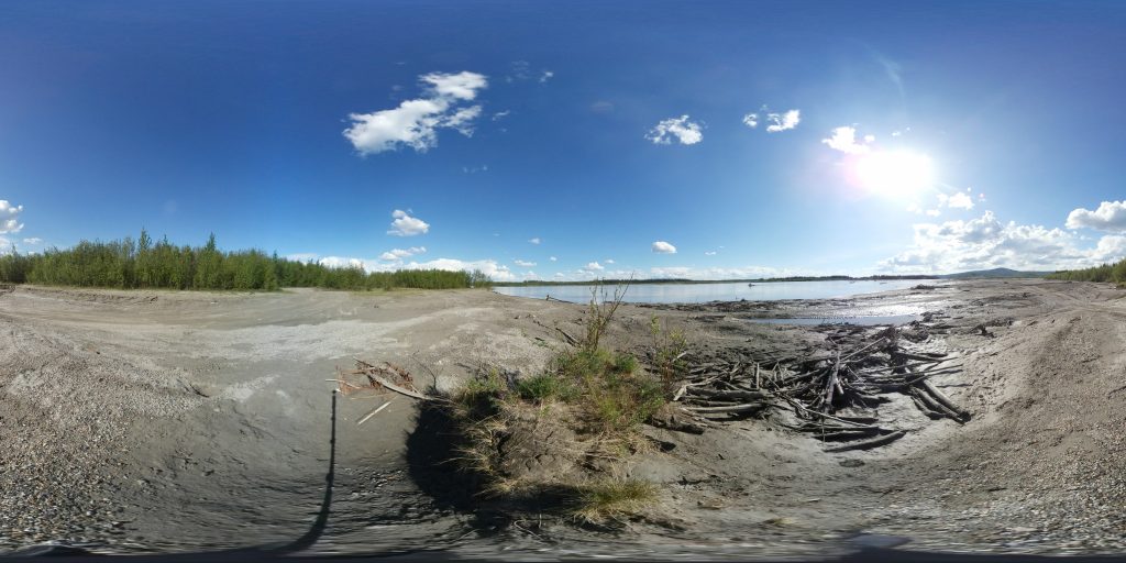 A 360 view of the banks along the Tanana river in Interior Alaska